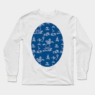 Toile Blue Unicorn Long Sleeve T-Shirt